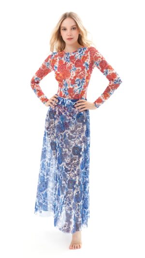 sku: 23000340 | Brand: Roda Soleil  | Size: L/XL S/M Onesize  | Colors: Синий  | Бренды RoDa Soleil | Пляжная одежда | Title: Юбка ГРАНАТЫ СИНИЕ